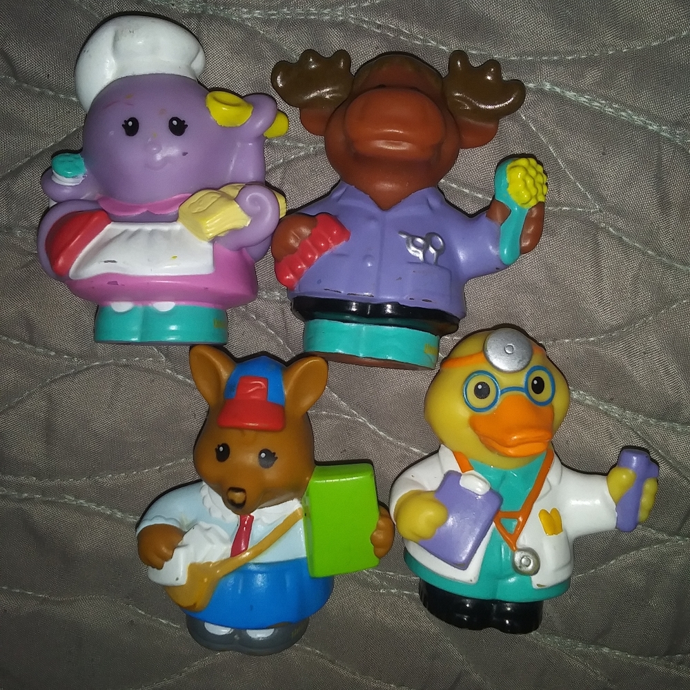 Set of 4 Fisher Price Little People Animalville Animals
